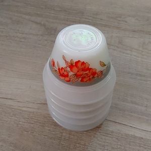 Indopal milk glass desert bowls